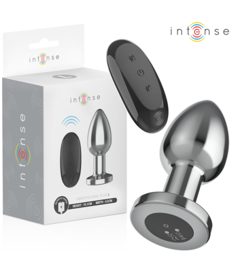INTENSE - PLUG ANALE 10 VIBRAZIONI METALLO CON TELECOMANDO L