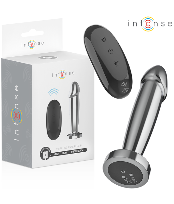 INTENSE - ANAL PLUG 10 VIBRAZIONI DILDO METALLO CON TELECOMANDO S