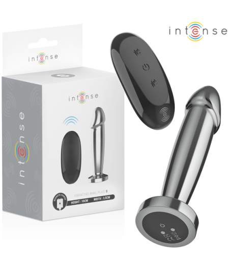 INTENSE - ANAL PLUG 10 VIBRAZIONI DILDO METALLO CON TELECOMANDO S