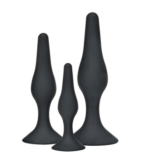TOYJOY - ANAL PLAY CURVY COMPANIONS PLUG ANALE 3 PEZZI NERO