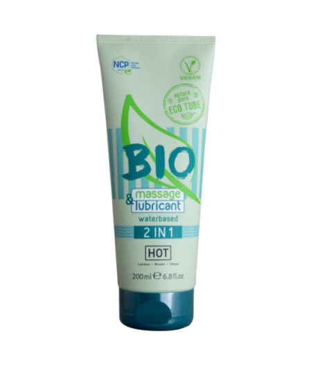 HOT - BIO MASSAGGIO E LUBRIFICANTE A BASE D'ACQUA 2 IN 1 200 ML