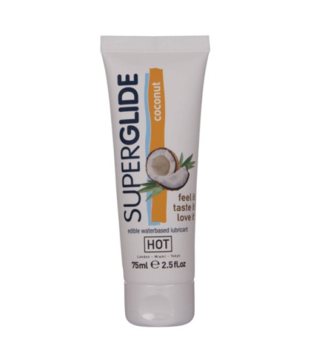 HOT - SUPERGLIDE LUBRIFICANTE COMMESTIBILI A BASE D'ACQUA DI COCCO 75 ML