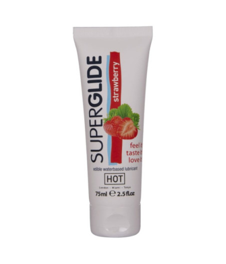 HOT - SUPERGLIDE LUBRIFICANTE COMMESTIBILI A BASE D'ACQUA FRAGOLA 75 ML