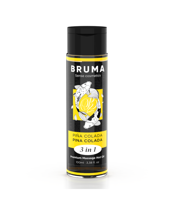BRUMA - OLIO DA MASSAGGIO PREMIUM EFFETTO CALORE SAPORE PINA COLADA 3 IN 1 - 100 ML
