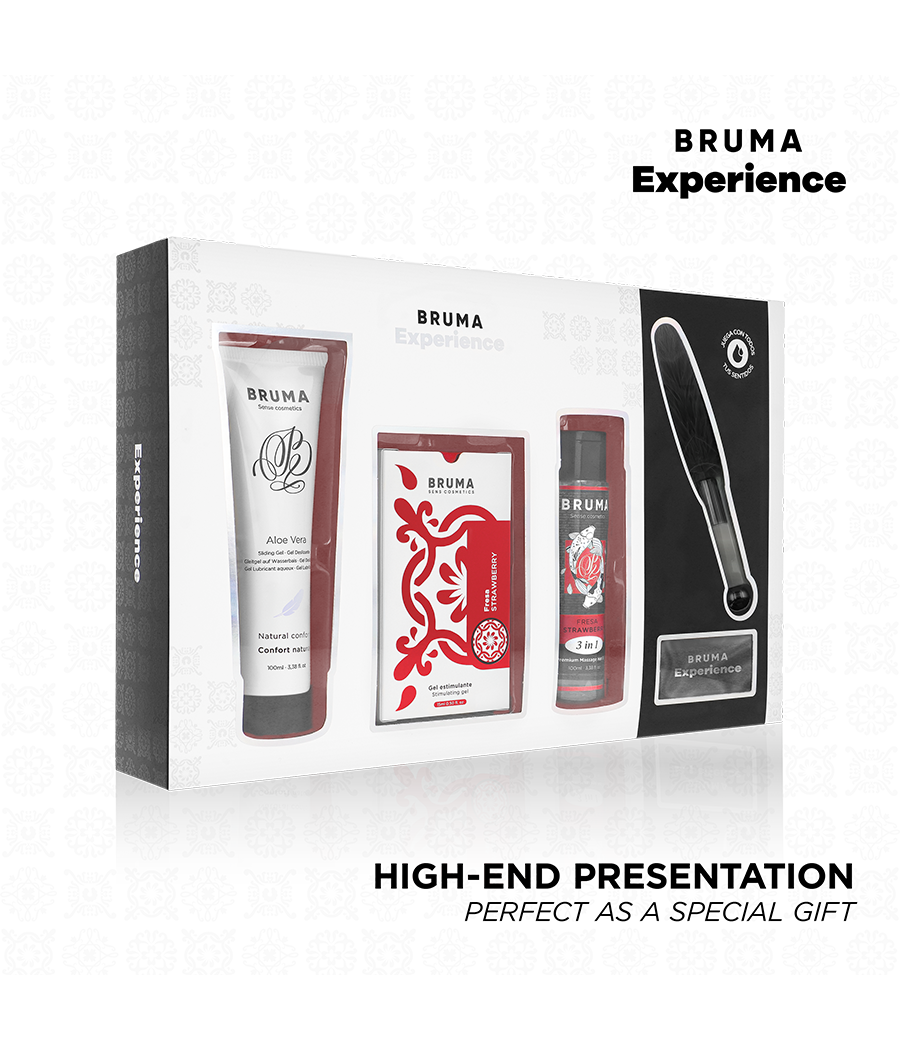 BRUMA XPERIENCE - KIT TENTAZIONE DOLCE ALLA FRAGOLA CON POTENZIATORE DI ORGASMO