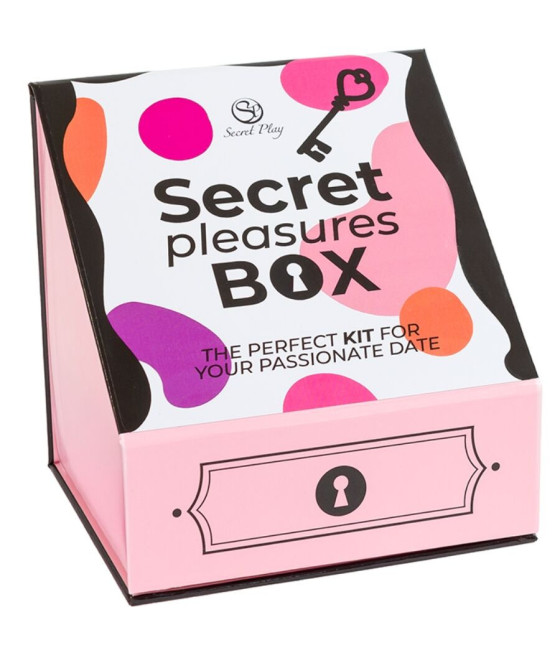 SECRET PLAY - PLEASURES BOX PER COPPIE: DADI + PROIETTILE VIBRANTE + PENNA CON PIUMA