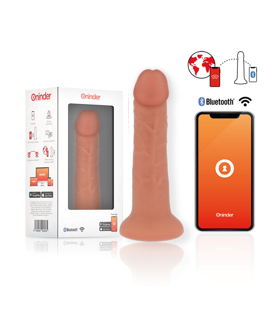 ONINDER - DILDO VIBRATORE PICCOLO BOGOT? 9 VELOCIT? NATURALE 17.5 CM -O- 4 CM - APP GRATUITA