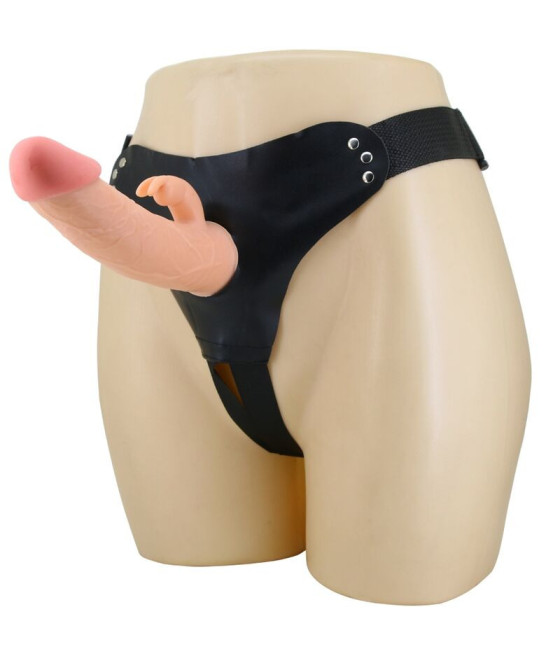 PRETTY LOVE - MAVIS HARNESS SLIP UNIVERSALE CON DILDO 19 CM NATURALE