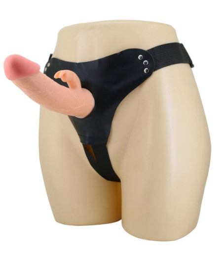 PRETTY LOVE - MAVIS HARNESS SLIP UNIVERSALE CON DILDO 19 CM NATURALE