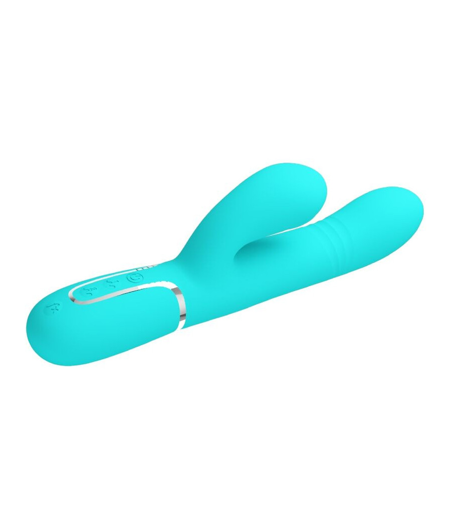 PRETTY LOVE - VIBRATORE MULTIFUNZIONE G-SPOT VERDE ACQUA