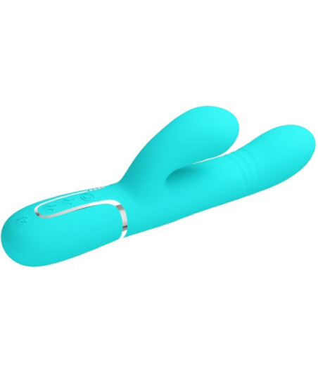 PRETTY LOVE - VIBRATORE MULTIFUNZIONE G-SPOT VERDE ACQUA