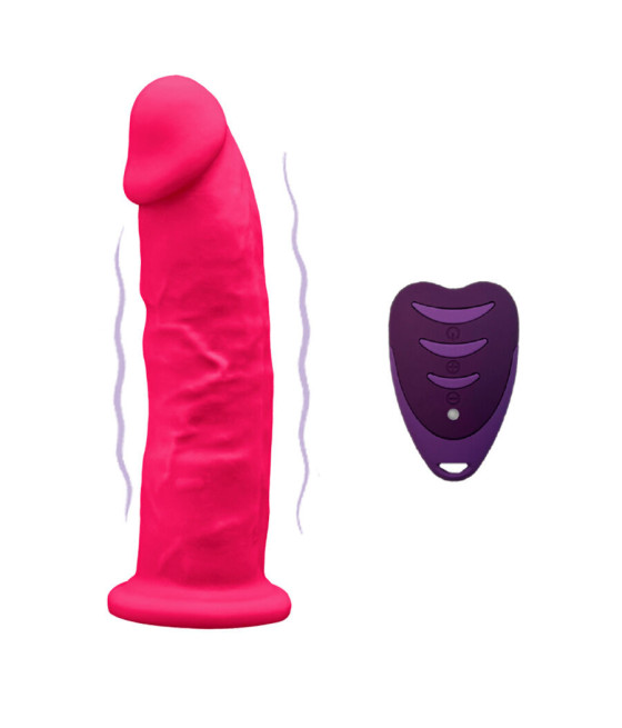 SILEXD - MODELLO PENE REALISTICO 2 ROSA + TELECOMANDO LRS 17 CM