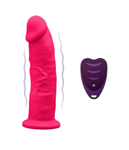 SILEXD - MODELLO PENE REALISTICO 2 ROSA + TELECOMANDO LRS 17 CM