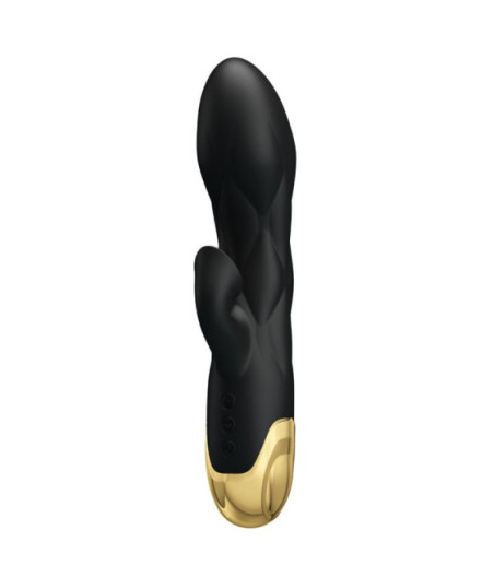 PRETTY LOVE - VIBRATORE DI LUSSO NERO RICARICABILE PLACCATO IN ORO