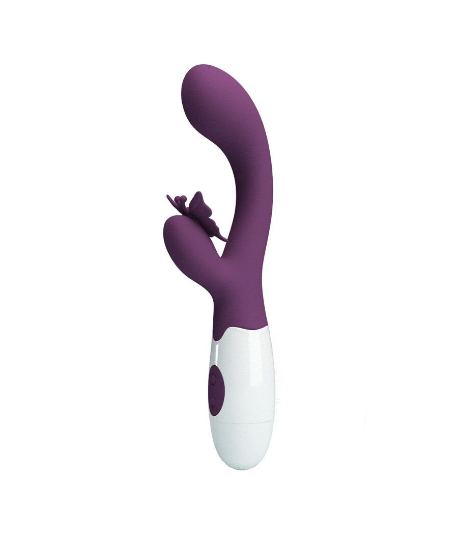 PRETTY LOVE - BUTTERFLY KISS VIBRATORE RABBIT E STIMOLATORE PUNTO G VIOLA