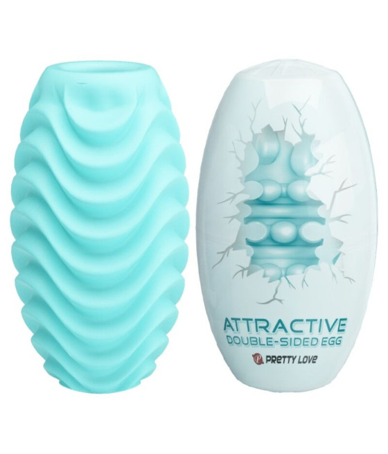 PRETTY LOVE - UOVO MASTURBATORE A DOPPIA FACCIA TURCHESE