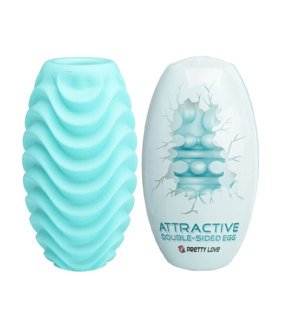 PRETTY LOVE - UOVO MASTURBATORE A DOPPIA FACCIA TURCHESE