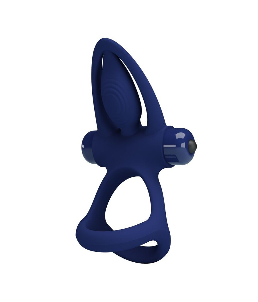 PRETTY LOVE - MAT DOPPIO ANELLO CON VIBRAZIONE E STIMOLATORE BLU