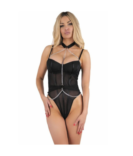 LIVCO CORSETTI FASHION - RUBIKA LC XG079 BODY CON GARGANTILLA NEGRO S