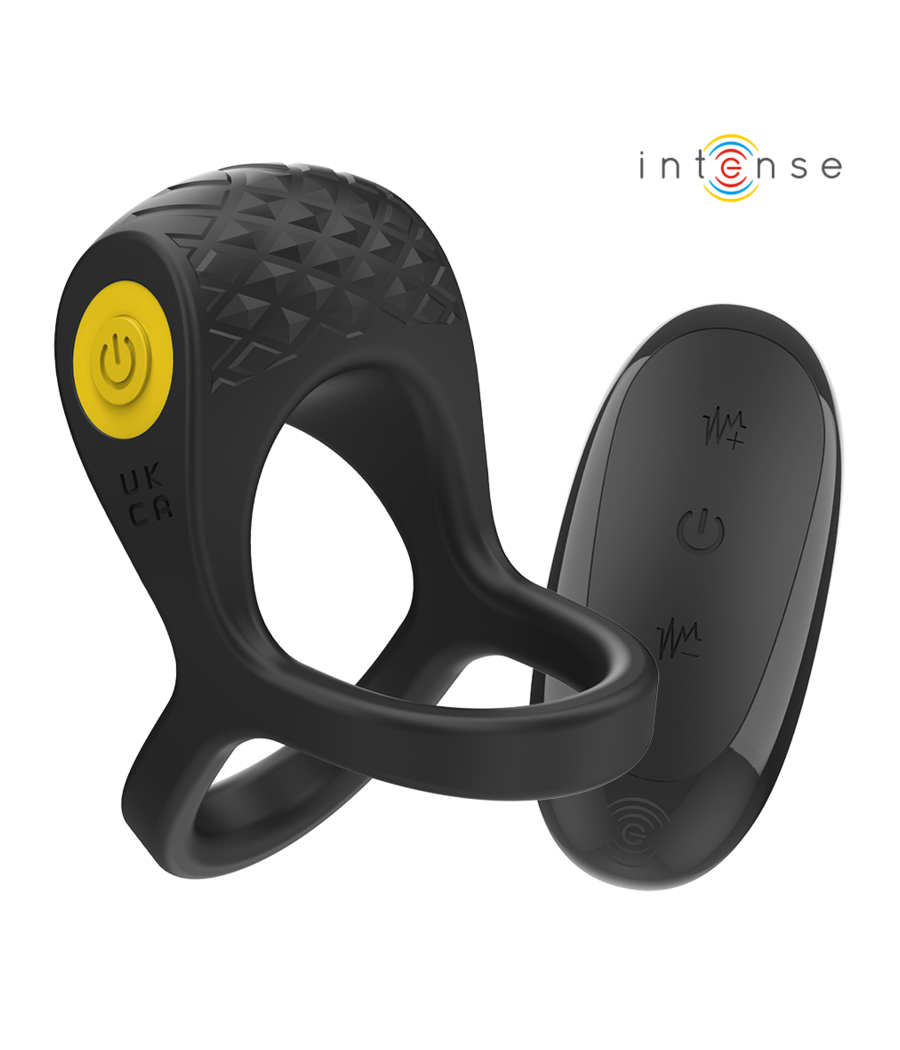 INTENSE - ALEX VIBRATORE DOPPIO ANELLO PER PENE 10 VIBRAZIONI NERO