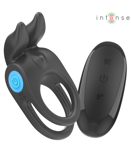 INTENSE - SAM VIBRATORE DOPPIO ANELLO PER PENE 10 VIBRAZIONI NERO