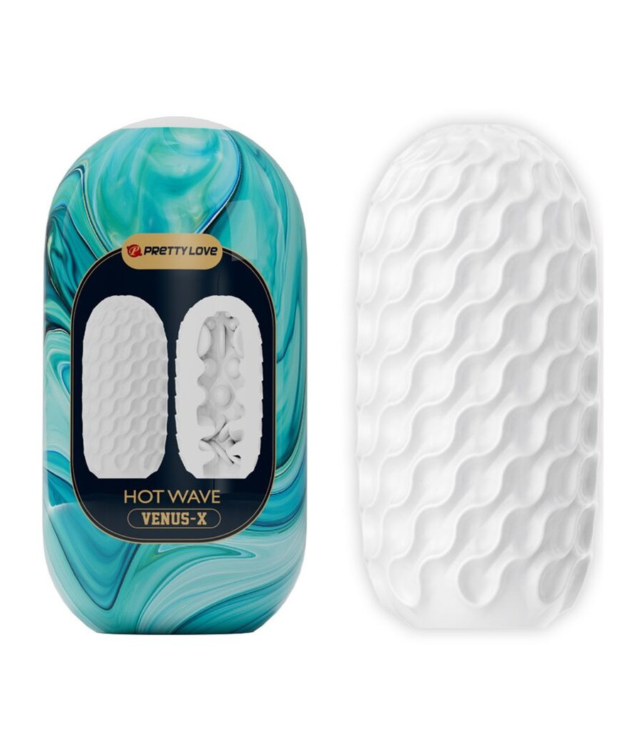 PRETTY LOVE - MASTURBATORE MASCHILE IN SILICONE HOT WAVE BIANCO