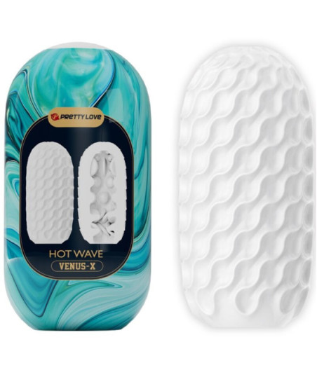 PRETTY LOVE - MASTURBATORE MASCHILE IN SILICONE HOT WAVE BIANCO