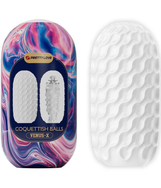PRETTY LOVE - COQUETISH BALLS SILICONE MASTURBATORE MASCHILE BIANCO