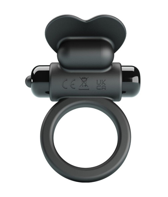PRETTY LOVE - DEBONAIRE ANELLO VIBRANTE CONIGLIO 10 VIBRAZIONI NERO