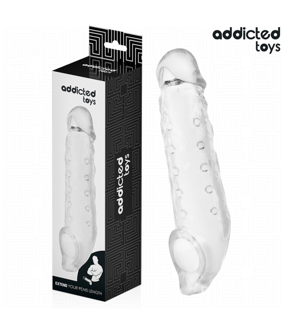 ADDICTED TOYS - GUAINA PER PENE TRASPARENTE TAGLIA M 27 CM