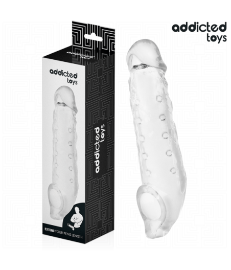 ADDICTED TOYS - GUAINA PER PENE TRASPARENTE TAGLIA M 27 CM