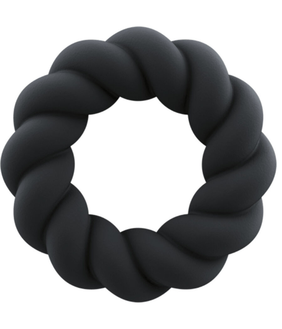 ROCKS-OFF - ANELLO MASTURBATORE TWIST IN SILICONE NERO