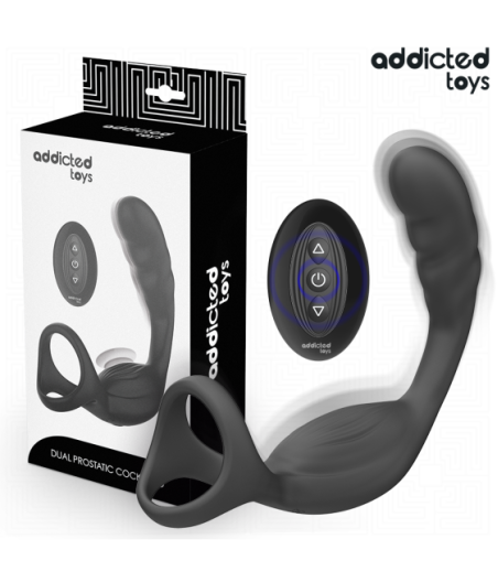 ADDICTED TOYS - ANELLO PER IL PENE PROSTATICO DOPPIO CON TELECOMANDO