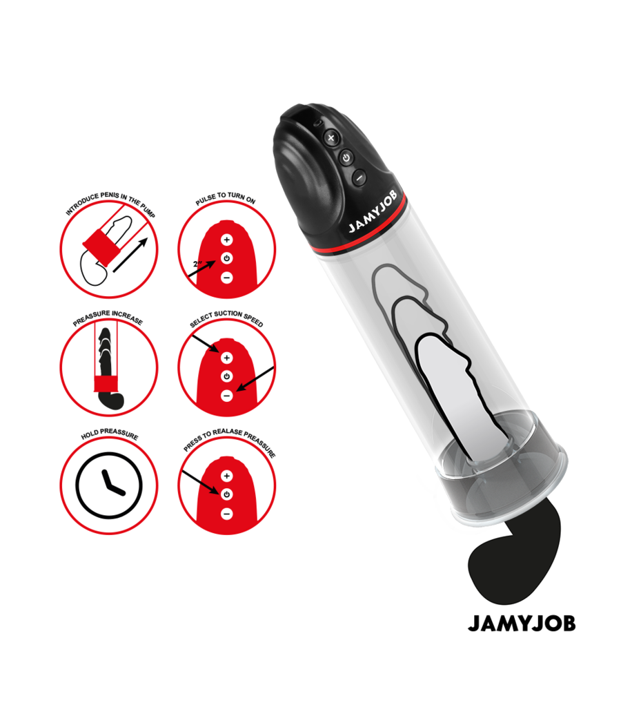 JAMYJOB - POMPA AUTOMATICA XPAND 3 LIVELLI DI ASPIRAZIONE GRIGIA