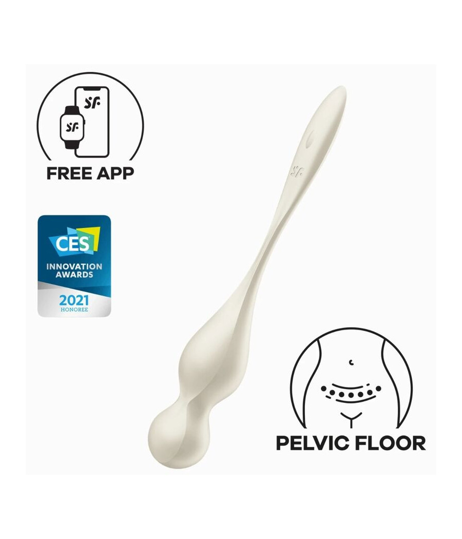 SATISFYER - LOVE BIRDS SFERE KEGEL VIBRANTI BIANCHE