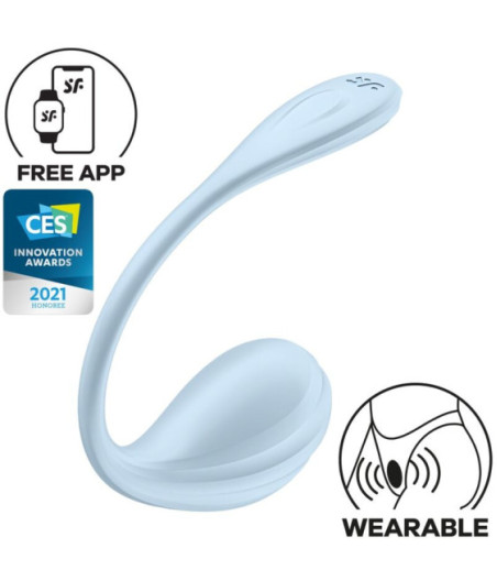 SATISFYER - STIMOLATORE PUNTO G PETALE LISCIO SKY BLUE APP GRATUITA